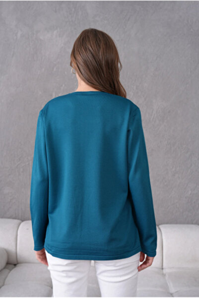 Stilmony Women's Soft Textured V-Neck Knit Sweater