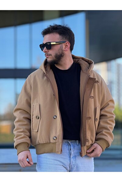 KINGAF Men's Double-Sided Embroidered Coat