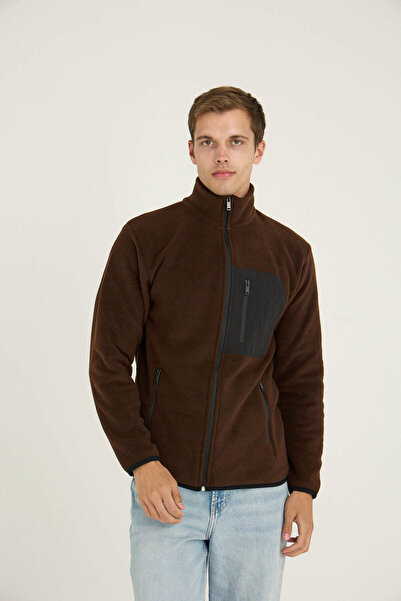 KLY Ανδρικό μπουφάν με φερμουάρ από φλις για εξωτερικούς χώρους – Ζεστό, 3 τσέπες, αθλητικό φλις με απαλή υφή (M–2XL)