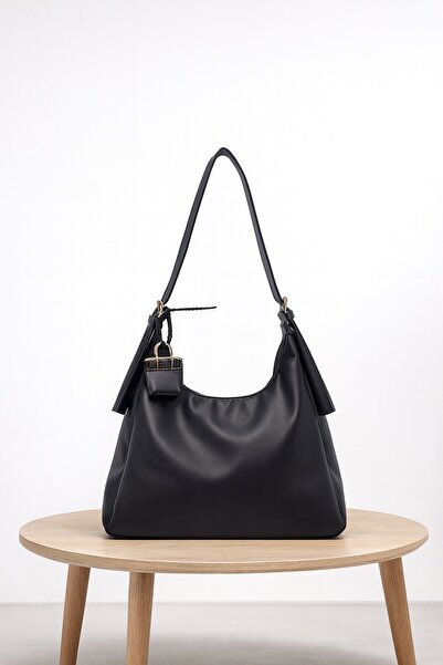 Newish Polo Women's Black Shoulder and Shoulder Bag Large Hobo Model Daily Stylish Bag