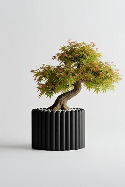 OEM Rounded Columns Decorative Pot – Midnight Onyx Color