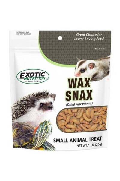 Exotic Nutrition ديدان الشمع المجففة من Wax Snax، 1 أونصة