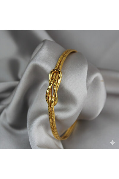 zerfine Altın Kaplama Aşk Düğümlü Ajda Bilezik