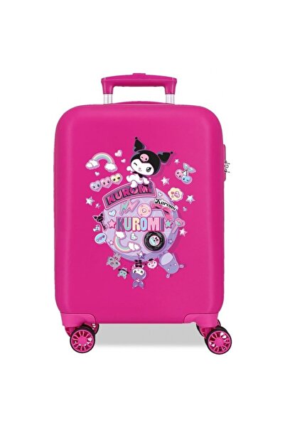 SANRIO Children's trolley, Kuromi Around the world, ABS, small suitcase, fuchsia, 50x33x20 cm