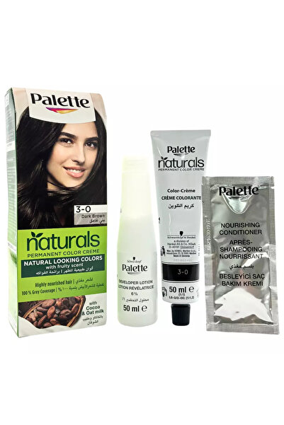 Schwarzkopf كريم تلوين الشعر باليت ناتشورالز برائحة الفواكه 3-0 بني غامق