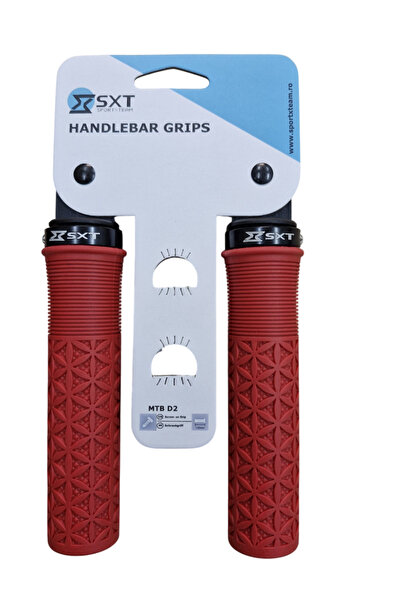 SXT MTB sleeves, length 130 mm, Lock-on fastening, red color.