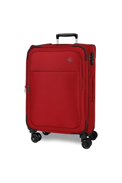 Movom Medium trolley, Atlanta, textile, expandable, TSA, red, 42x66x25 cm