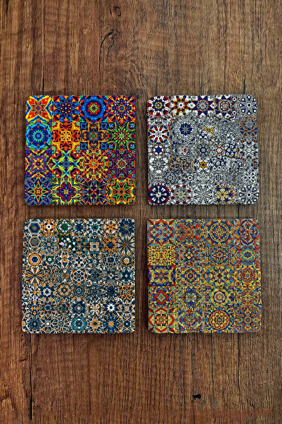 Begoloni Stone Decor حاملات أكواب من الحجر الطبيعي - أنماط ملونة مطبوع حاملات...