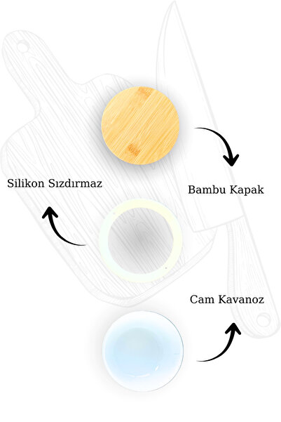 Penthouse 3-Piece Glass Duo Jar with Bamboo Lid - Spice Jar Set