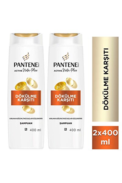 Pantene Dökülme Karışıtı Şampuan 400ml Kolay Kırılan Saçlar için x 2 Adet