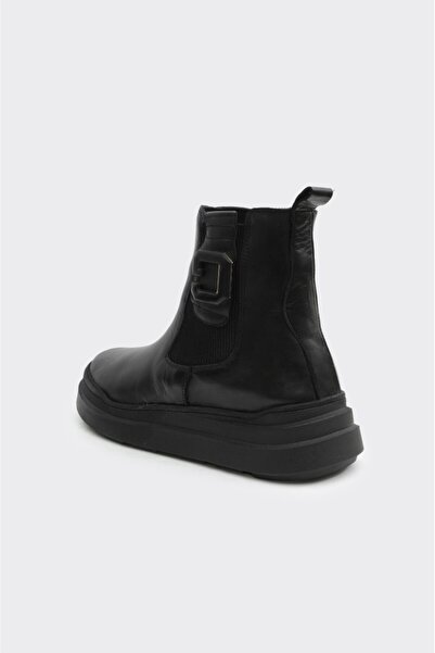 derinet Düz Taban Hakiki Deri Kadın Bot