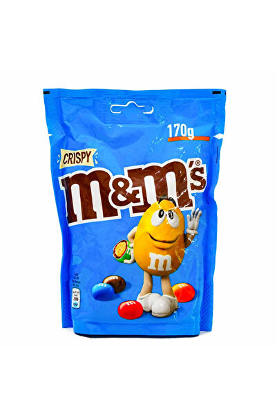 Mars كيس M&Ms المقرمش، 170 جرام، شوكولاتة ملونة صغيرة الحجم بقشرة خارجية مقرمشة، عبوة من قطعتين