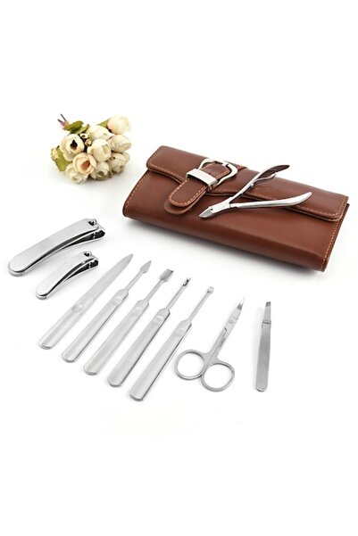 BOMSTOM Set de 10 instrumente pentru manichiură și pedichiură