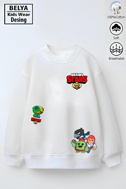 Belya Kids Wear Φούτερ με σχέδιο Star2 από βαμβακερό ύφασμα oversized νήματα για αγόρια