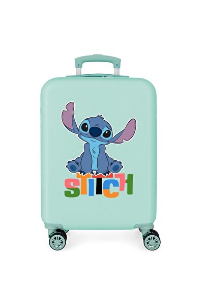 Disney Children's trolley, Aloha Stitch, ABS, small suitcase, turquoise green, 55x38x20 cm