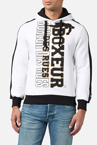 Boxeur Des Rues Φούτερ με φερμουάρ σε αντίθεση χρωμάτων Λευκό-Χρυσό