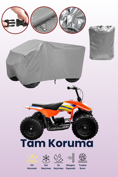 dokaca Gray Yuki 70 Cc Afacan Atv Tarpaulin, Atv Protective Cover