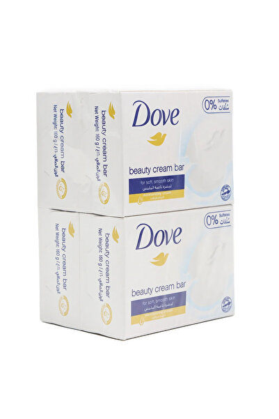 Dove صابون كريمي مرطب أبيض 160 غرام - عبوة من 4 قطع