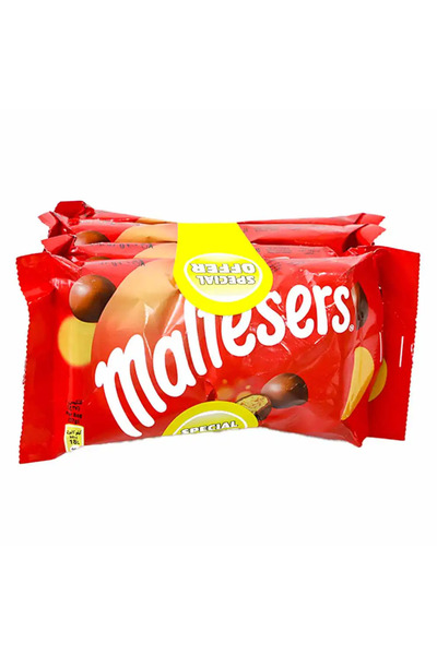 Maltesers ألواح الشوكولاتة، 37 جم × عبوة من 4 قطع، عبوة من قطعتين