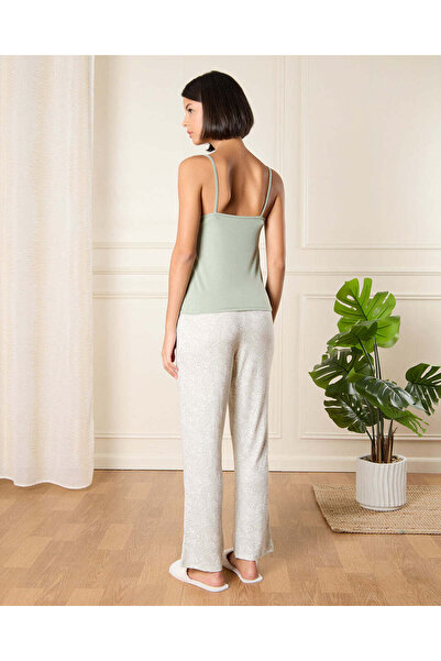 REDTAG Women Green Lace Long Pant Cami Set (2 Piece)