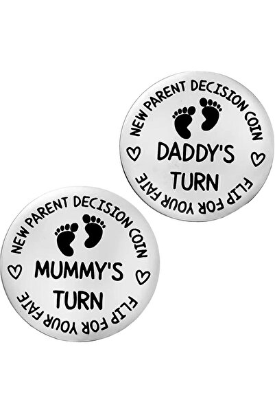 JZS Decision Coin for New Parents - Double-Sided Mummy/Daddy Coin