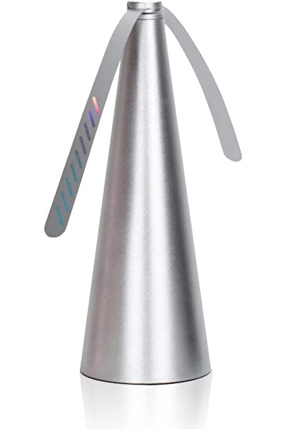 JZS Fly Fan for Tables Indoor Outdoor Portable Food Silver