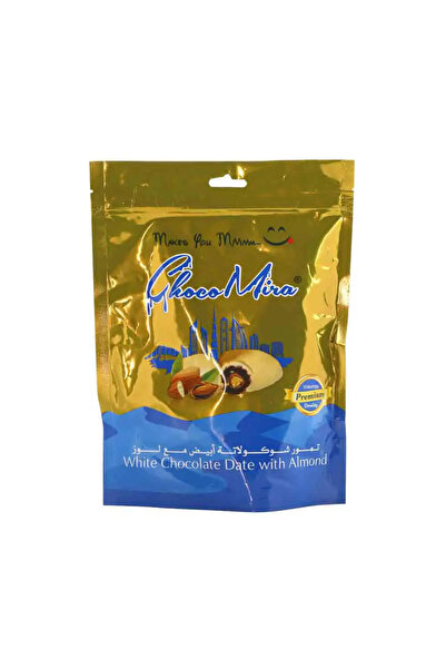 choco ميرا شوكولاتة بيضاء بالتمر واللوز - 300 جرام - عبوة من قطعتين