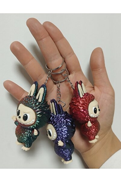 Labubu Figür Anahtarlık 7 cm, Yüksek Kalite 3D Baskı, PLA Hammadde, (Çanta Süsü, Anahtarlık)