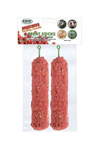 Exotic Nutrition Munchers Treat Sticks with Strawberry 3.5 oz