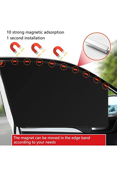 Generic MuSylonz Car Side Window Sunshades - 4 Magnetic Privacy Curtains, UV Protection & Thermal Insulation