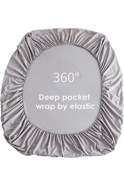 JZS Fitted Sheet Queen Size 150x200cm Microfiber Deep Pocket