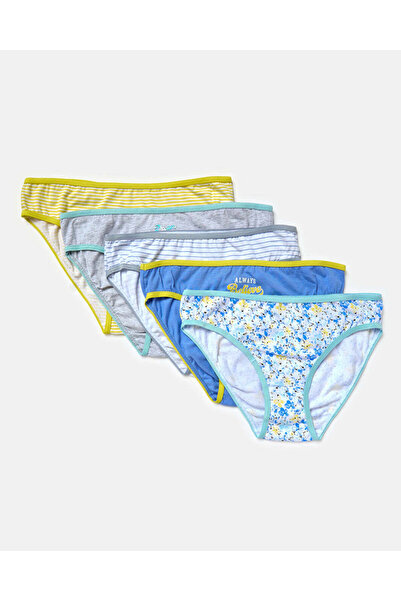 REDTAG Senior Girls Assorted Bikini Brief Set (Pack of 5)