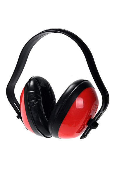 Lawazim Earmuffs Red - Noise Reduction Adjustable Hearing Protection