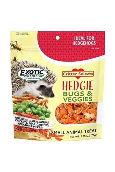 Exotic Nutrition Critter Selects Hedgie Bugs And Veggie 2.75 oz.