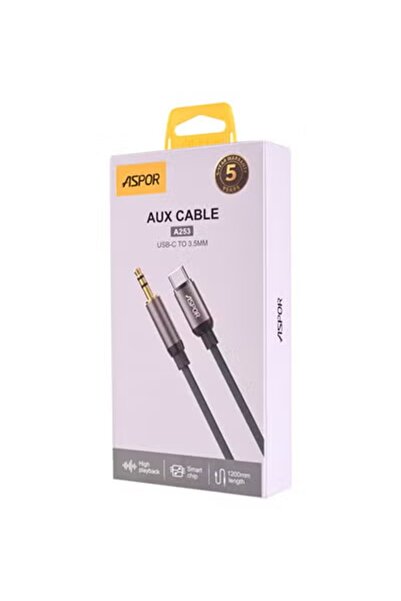 Aspor كيبل صوت A253 AUX – تجربة صوت نقية وجودة مضمونة 🔊