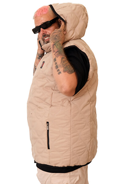 ModeXL Mode XL Oversize Men's Vest Hooded Quilted 25712