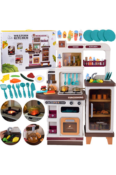 Jokomisiada Bucatarie interactiva pentru copii brown, cu chiuveta functionala...