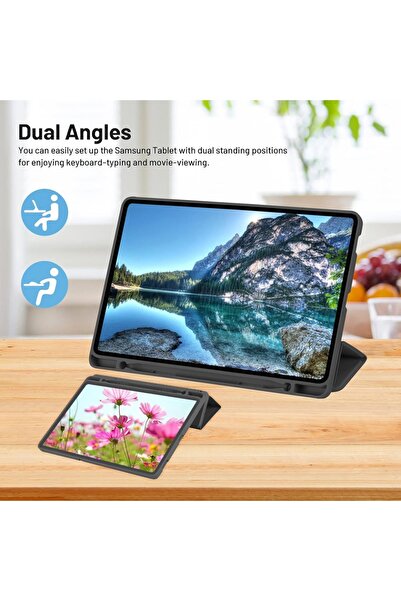 SKYDDAR INNOVATION Tablet case for Samsung Galaxy Tab A7 10.4 2020, Pencil holder, Flex Trifold, sticker set, Pink