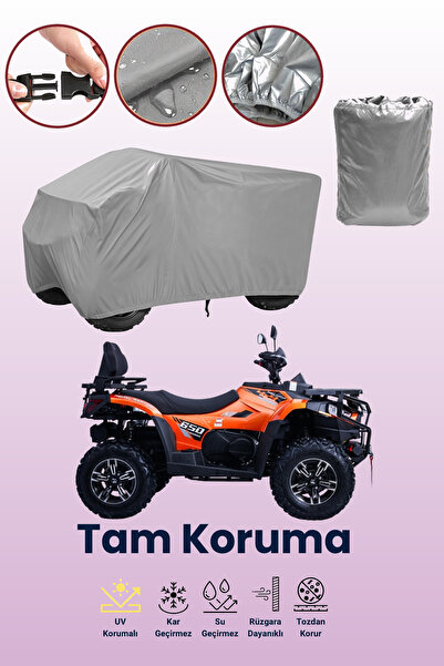 dokaca Grey Regal Raptor Promax 650L Atv Cover, Atv Protective Cover