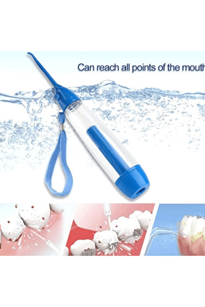 CRM Irigator oral manual portabil, WaterFloss, 70 ml, albastru