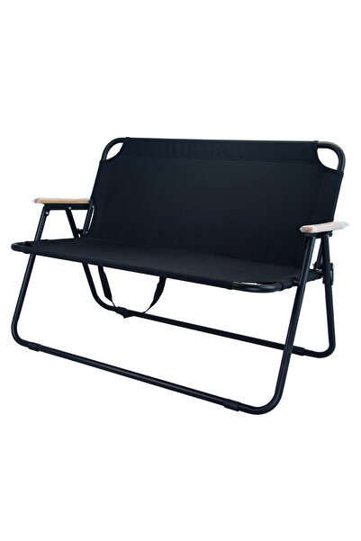 Tradeo كرسي تخييم مزدوج قابل للطي محمول للاستخدام الخارجي ومتين مع مساند للذر...