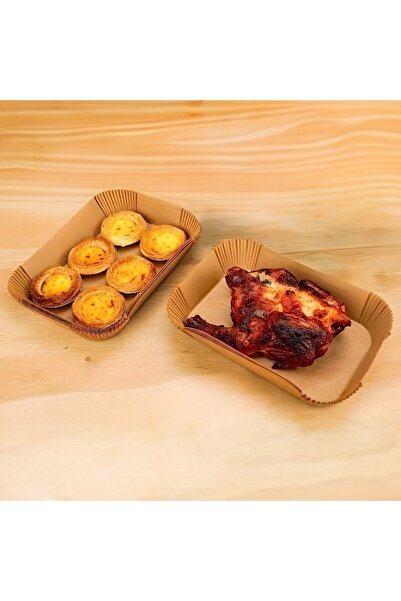 CED AUTO TRADE Baking paper for air fryer - for oven without oil - rectangle - 14 x 22 cm - 50 pcs /