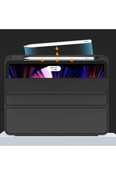 SKYDDAR INNOVATION Husă pentru tabletă pentru iPad Pro 11 (2024) / iPad Pro 11 (2025), Flex Trifold, set de autocolante, Negru