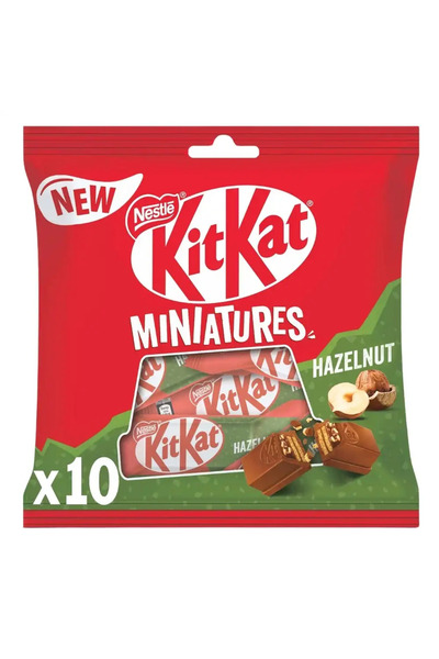 Nestle Kitkat Miniatures Hazelnut Chocolate Wafer- 107g Pack of 2