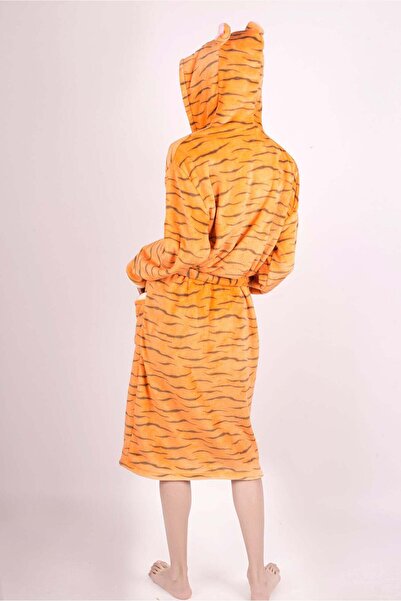 WildFashion Fluffy robe with drawstring at the waist, tiger pattern PJM67-19 S/M