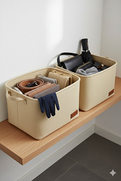 HomyJRs 2-Piece Large Size Closet Laundry Children's Room Toy Organizer Folding Storage Basket