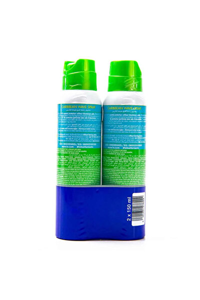 Fa Caribbean Wave Deodorant Spray 150ml, Pack of 2- 48hours Steps Odour