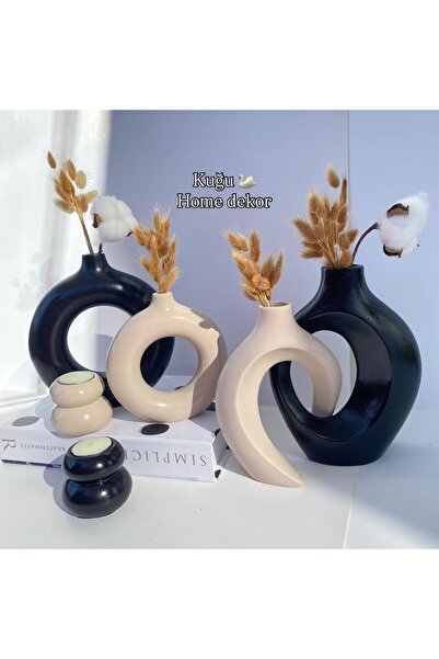 kuğu home dekor sevgili vazo halka vazo mumluklu set dekoratif