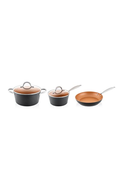 ETA STELLON 6930 90000 cookware set, 5 pieces, copper non-stick coating
