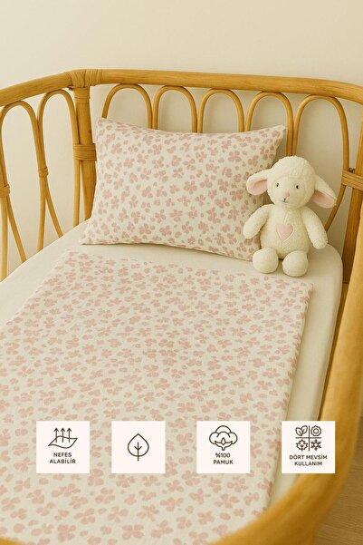 Sevza Kids %100 Pamuk 2'li Müslin Örtü - Yastık Kılıfı - Bebek Nevresim Seti ...